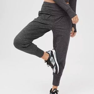 Aerie Women Joggers Gray High Waist Lounge Pants Size S